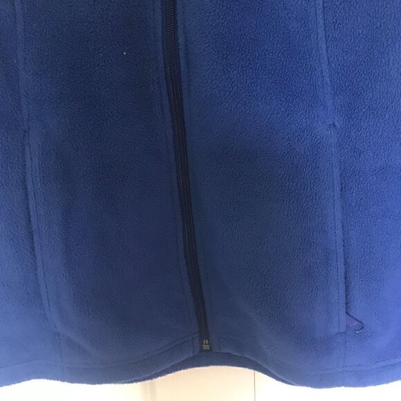 Columbia royal blue fleece zippered jacket, 2 front pockets, cinch at hem, S - Picture 5 of 6